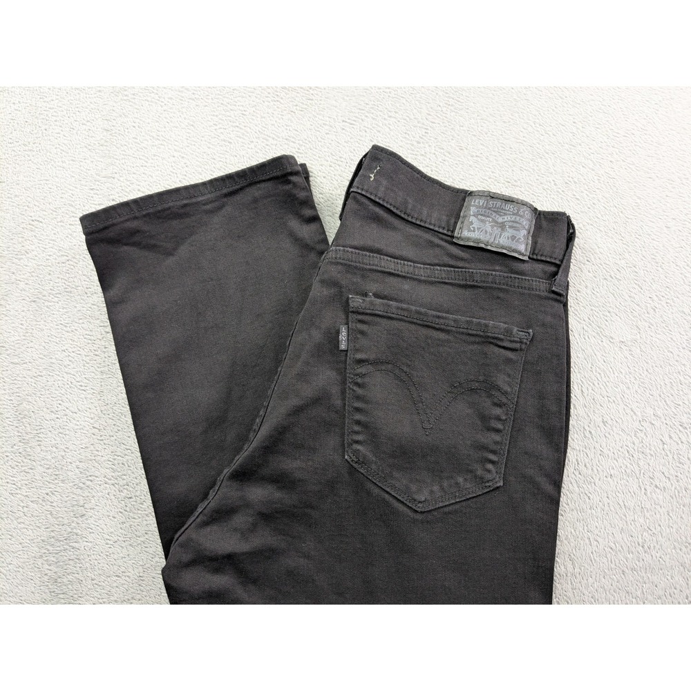 Levis Classic Straight Jeans Women 10S Black W30 L28 Denim Pants 39250-0001